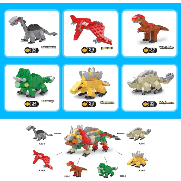 12 dinosaur egg med blokker
