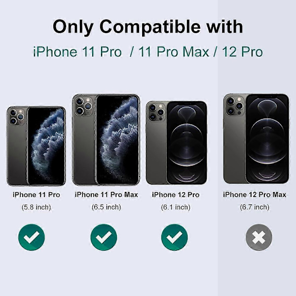 Kamer Linse Beskytter til iPhone 12 Pro 6.1 tommer{azc}