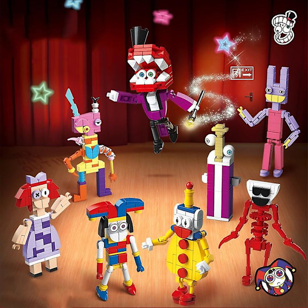 503 st/set 2023 Ny The Amazing Digital Circus Joker Byggkloss Figur Leksak
