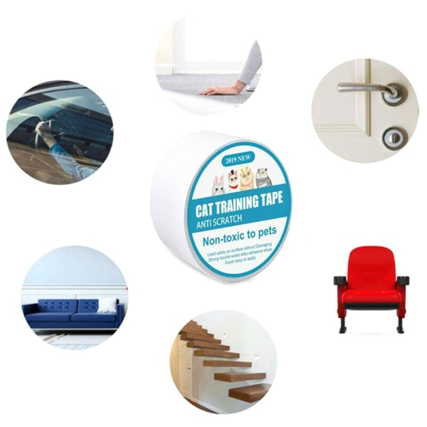 Katt Anti-Scratch Tejp Rulle Soffa Soffskydd 3m-6.35cm