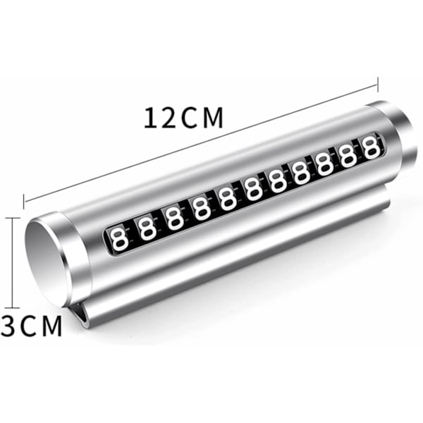 1 stk Svart Midlertidig Stoppskilt, Nummerplate Universal Rotasjon