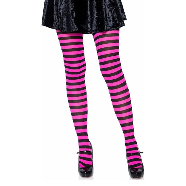 Mordely Tights Høye sokker ROSE RED&BLACK rose red&black