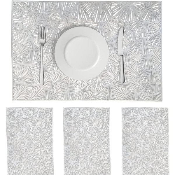 VC firkantede dekkebrikker Vaskbare varmebestandige sklisikkert isolasjonsmatter Sett med 4 til middagskjøkkenbord