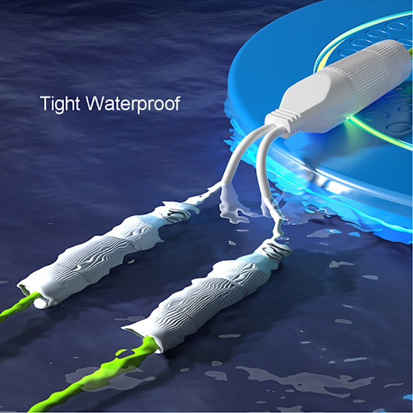 Høyytelses vanntett PoE Splitter Adapter Utendørs Power Over Ethernet Splitter Anti-interferens Plug-&Play