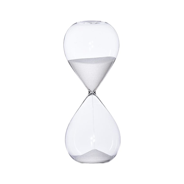 5/30/60 Minuters Rund Sandstimer Personlighet Glas Timglas Ornament Nyhet Tidshantering Verktyg Vit White 60Mins