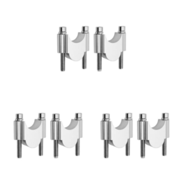 1/3/5 2st/set Höghållfast Monteringsklämma för Stång av Aluminiumlegering För Vit 28mm White 28mm 3PCS