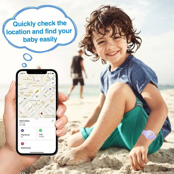 AirTag-ranneke lapsille silikonista, dinosauruksen kuvio Little Dinosaur
