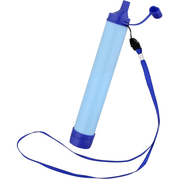 Vedensuodatin Straw 2pk Blue - Vedenpuhdistin Survival Outdoor Tool - Kannettava vedensuodatin puroille ja järville
