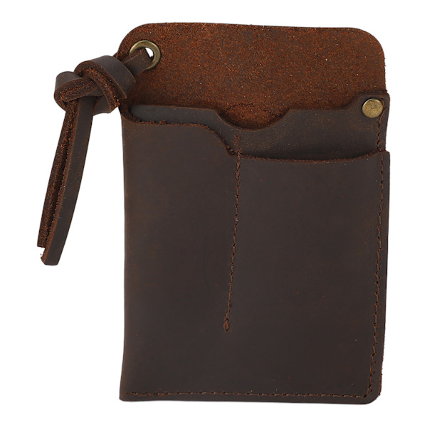 Läder EDC-ficka multifunktionell ko-läder EDC-holster för ficklampa penna multiverktyg
