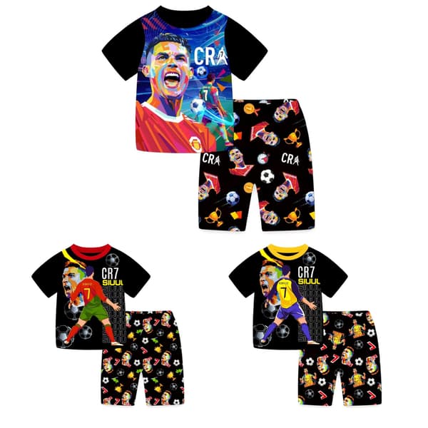 Kortærmet børnepyjamassæt til forår og efterår s10263 140cm