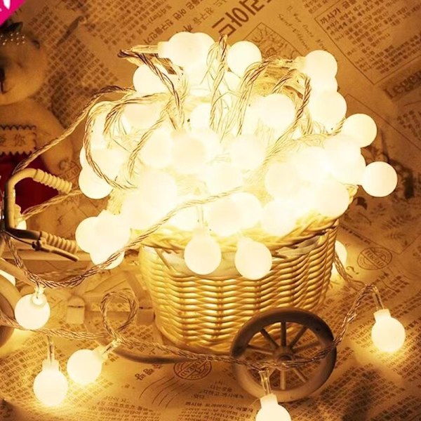 7M 50 LED Solcellelysstreng Hage Feelyss Colorful bubble balls