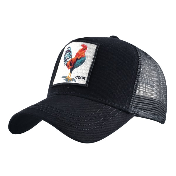 Unisex Animal Brodeerattu cap Säädettävä Mesh Snapback Trucker Hat Rooster