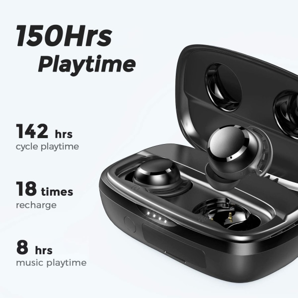Bluetooth in-ear-hodetelefoner, 100 timers spilletid, USB-C ladeboks