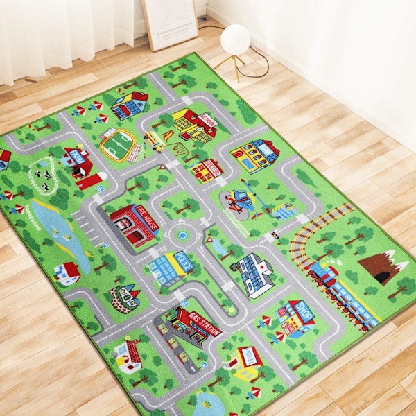 Lekmatta för barn med trafiktema