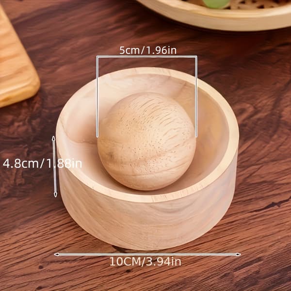 Runda träverktyg för dumplingdeg, set om 2, kökskavelformar