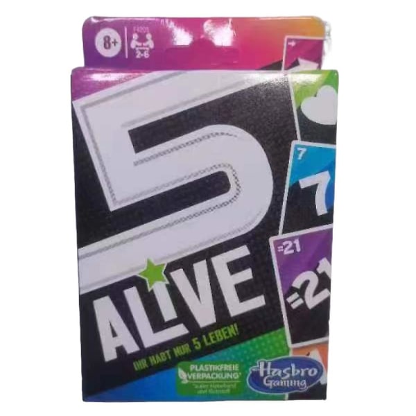 Uno Alive, klassisk farge- og nummermatchende kortspill, tilpasses og slettes Wild, spesielle actionkort inkludert, gave til barn 7+