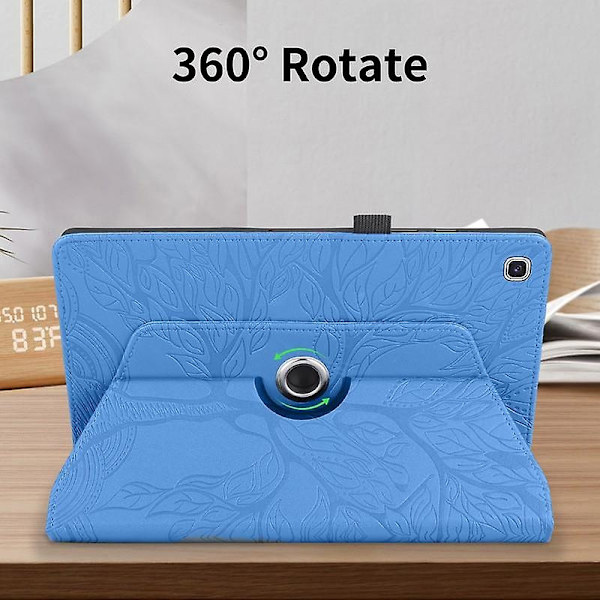 Nytt Samsung roterande fodral för Galaxy Tab S6 Lite 2022/2020 10,4 tum SM-P610/P613/P615/P619-360 Degr-WELLNGS Light blue