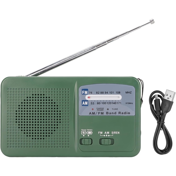 Solar Hand Crank Radio, Multifunctional Emergency Weather Radio with Wrist Strap, Hand Crank