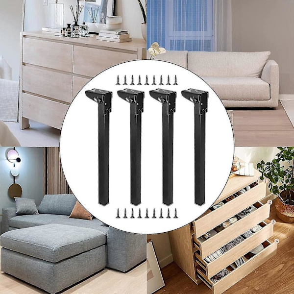 4 kpl Kokoontaitettavat pöydänjalat Monipuoliset kannettavat vakaat yöpöydälle Penkki Tietokonepöydän lisävarusteet - Täydellinen Height 40cm