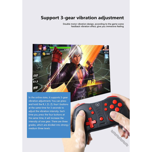 Vibrations 6-akset controller 600mah trådløs gamepad med Nfc gamepad til switch