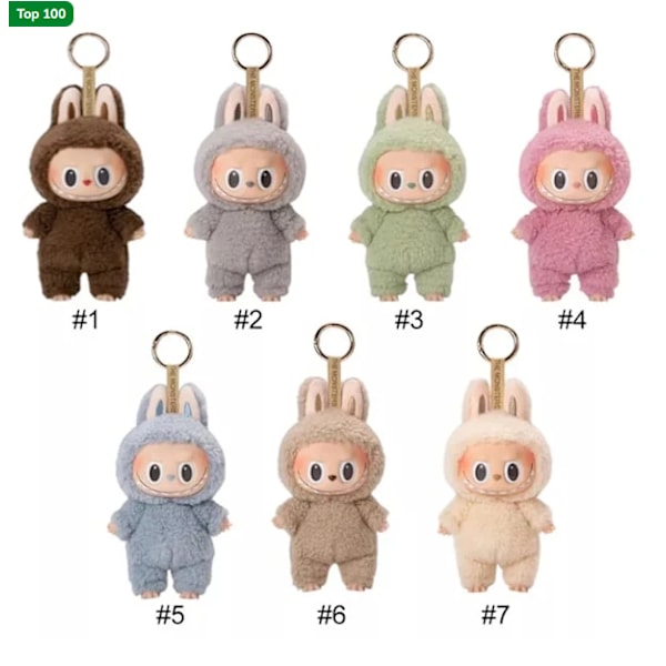 pc POP MART LABUBU The Monsters Spännande Macaron Plyschdockor Figur Leksaker Överraskningsboxar 7