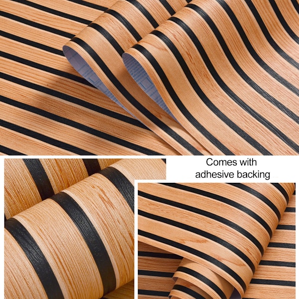 Itseliimautuva tapetti puujäljitelmällä, irrotettava, 3D-efekti, seinien, takan, huonekalujen ja pöytien päällystämiseen