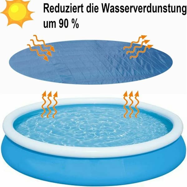 Poolskydd för rund pool Ø 183 cm - Poolskydd - För metall- och ram Prism Easy Set rund - Dammskydd PE skyddstäckning_xx