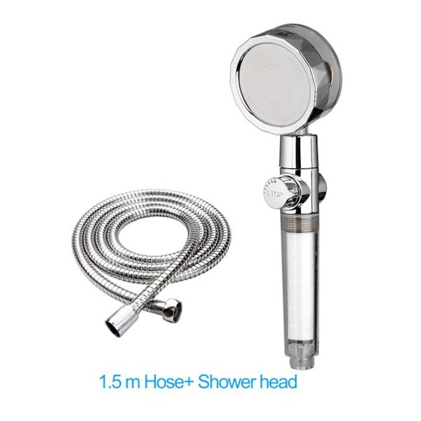 Brusehoved med stopknap silver Advanced ABS Body Stainless Steel Pa