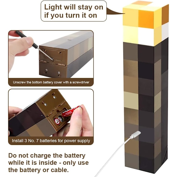 Minecraft diamantminerallampa Single color torch