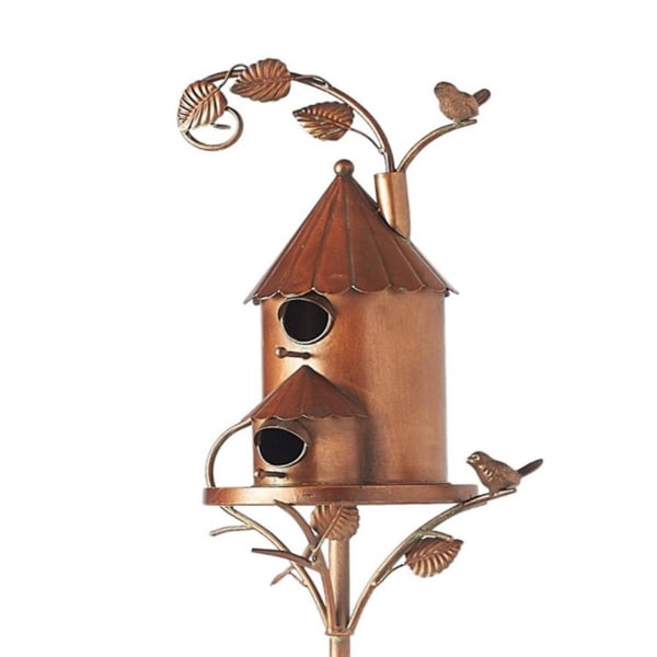 Udendørs Metal Birdhouse Stake, Hummingbird House, Bird House Have Stakes