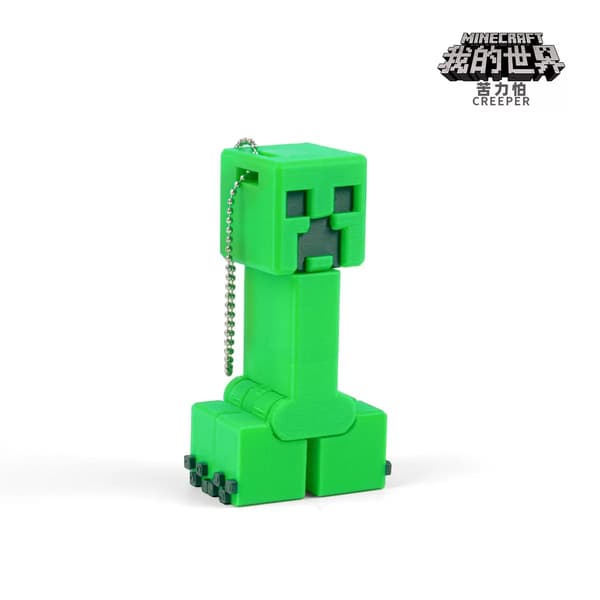3D-printad Minecraft Creeper-figur med rörliga leder, samlarfigurleksak för spelfans Zombies