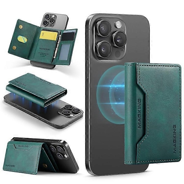 MAGKING K2 Ställ Magnetisk Korthållare Kompatibel med MagSafe RFID Mobiltelefonplånbok - Perfekt_xx Green