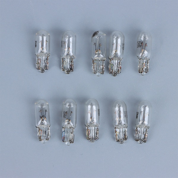 10 st Glödlampor 12V 3W T6.5 Indikatorlampor för Bilinstrumentbräda