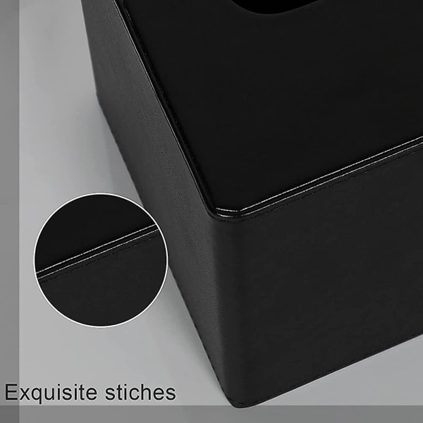 Square Tissue Box Pu Læder Tissue Box Holder