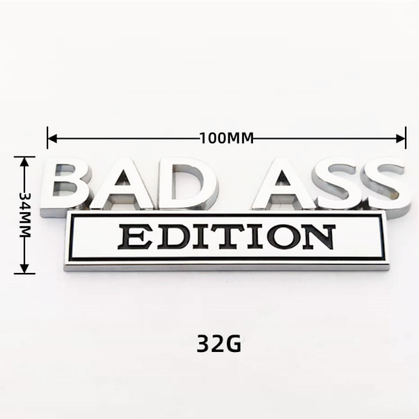 4th Bad Ass Edition Emblem 3D Bokstav Dekaler Bad Ass Car_xx