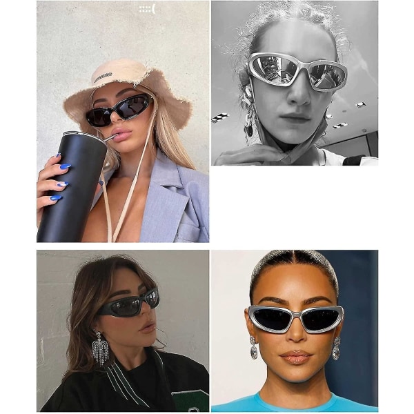 Wrap Around Sport Solglasögon för kvinnor Trendiga mode Athletic nyanser