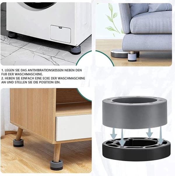 Universella vibrationsdämpare - 4-pack halkfria dämpare för köksmaskiner