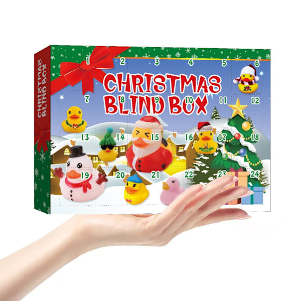 Julekalender med 24 gummiande 24 pcs