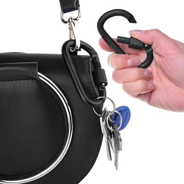D-ring Karabiner Clip med Skrue Lås, Karabiner Clip Hæk