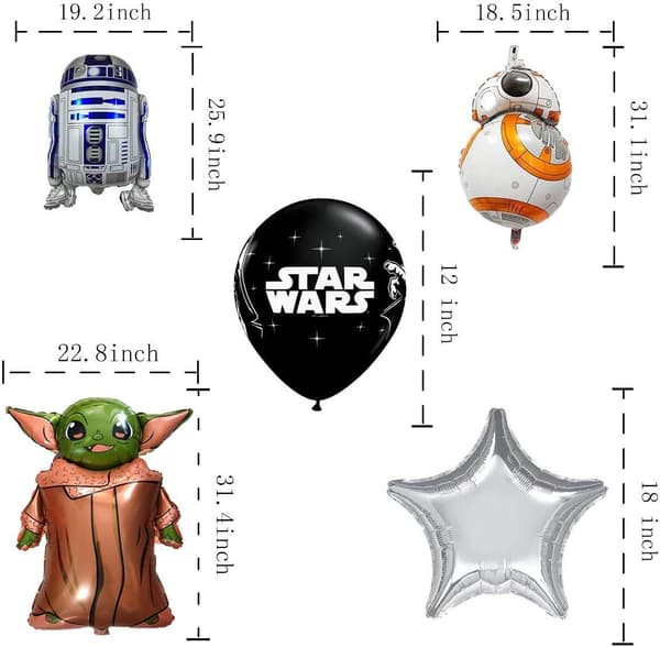 11 Star Wars Yoda R2D2 Folioilmapalloa Juhlakoristeet