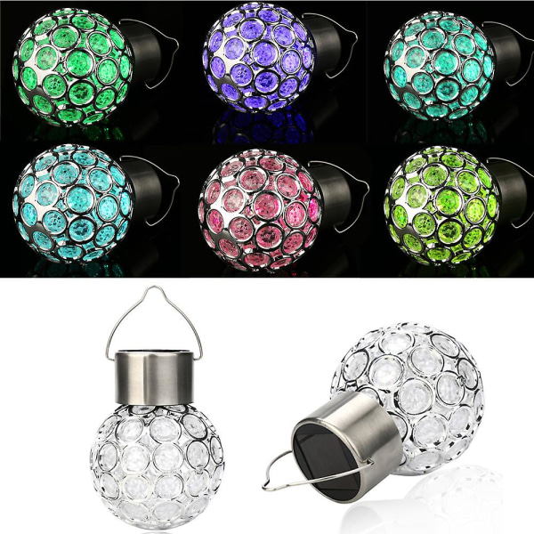 Waterproof Solar Rotatable Outdoor Garden Camping Hanging Led Round Ball Lights