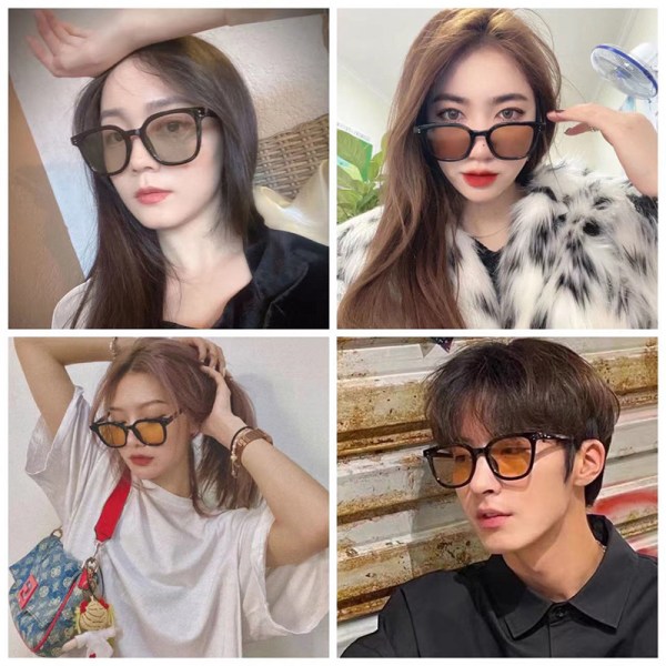 Nye retro solbriller til mænd, kvinder Klassisk firkantet sort stel S A3