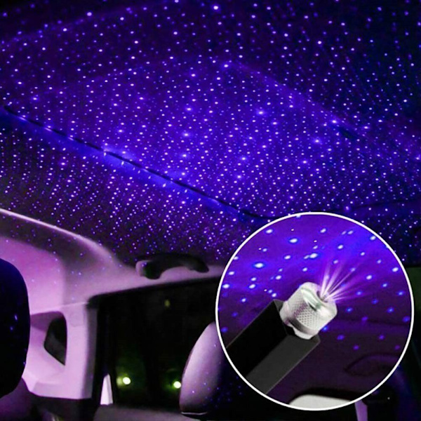 Auton sisätilan tunnelmavalo, auton katto tähtitaivaan projektio LED-valo