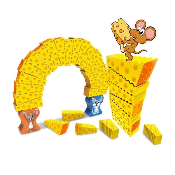 Barnas bordleketøy: Stablemus, kaker, ost og 707-B18 Penguin Stacking Ice Cubes