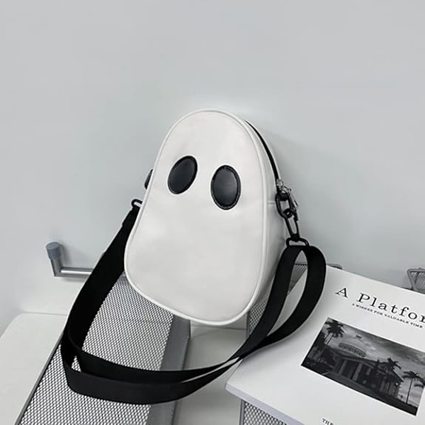 Uutuus Olkalaukku Halloween-Haamu-Käsilaukku Juhla- ja Lomapuhelun Makeiskassi Pojille ja Tytöille White