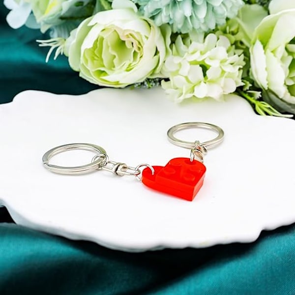 Sødeste Dag Gave HjerteMatchende Ting Matchende Nøgleringe Gave til Kæreste Kæreste Valentinsdag Gave til Par Bedste Venner Ham Hendes