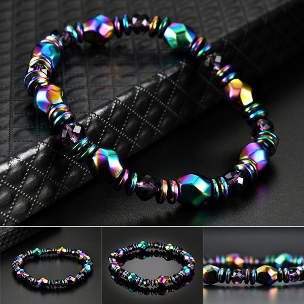 Multicolor magnet pärlor armband för kvinnor handvävt armband smycken present
