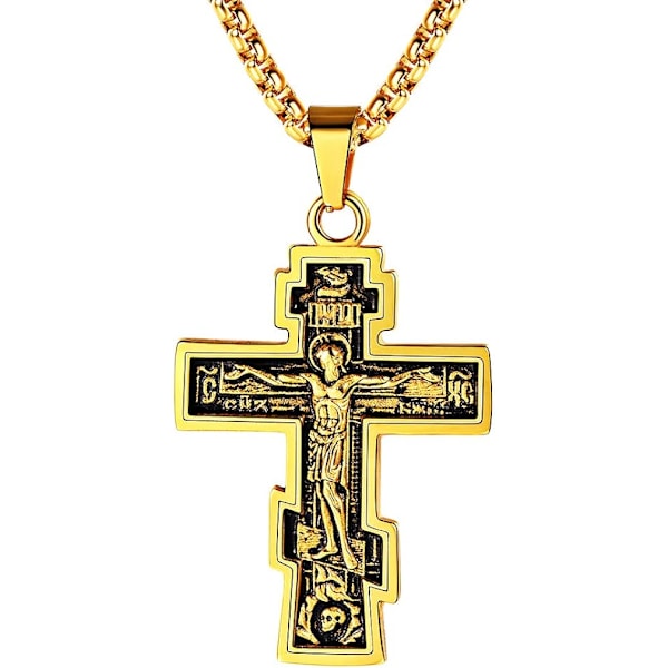 Customizable Russian Orthodox Cross Male Female Byzantine Cross Pe