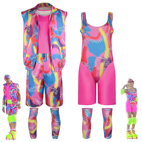 Barbie Sporttøjssæt Halloween Cosplay Kostumer til Kvinder og Mænd woman XXL