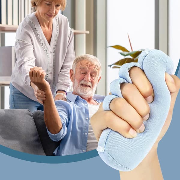 Ergonomisk handgreppsdyna med handflatsstöd och andningsbart tyg för handträning
